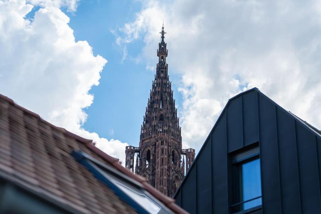 Le Carre D Or Appartement Terrasse Vue Cathedrale Strasburgo Esterno foto